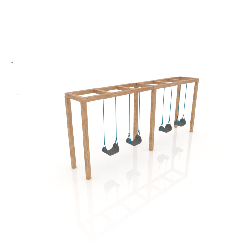 Freestanding double swing