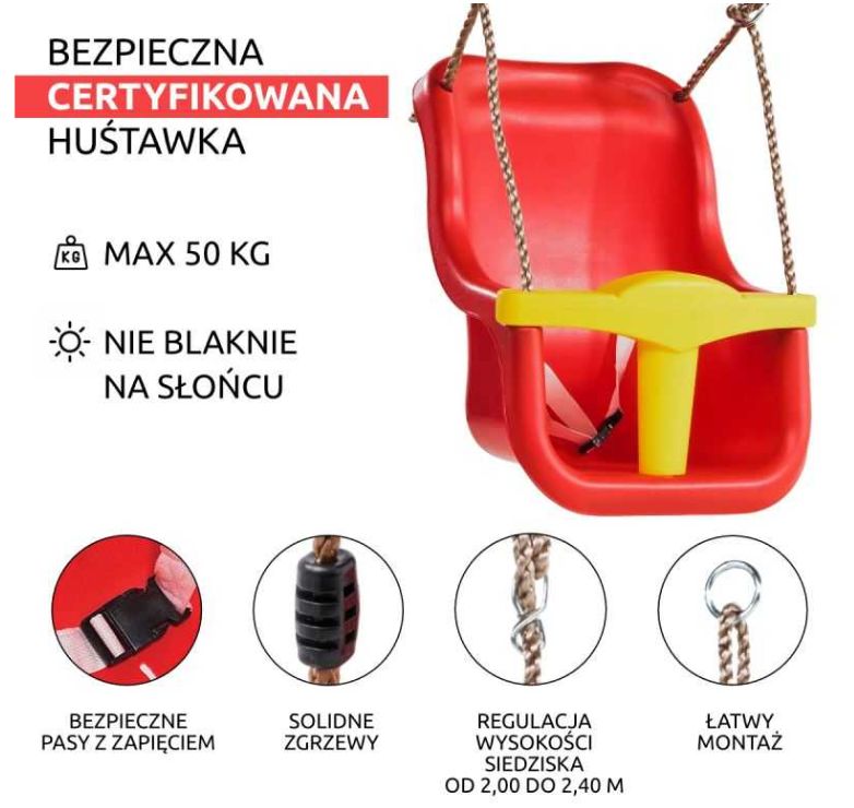 Huśtawka kubełkowa certyfikowana LUXE - obrazek 4