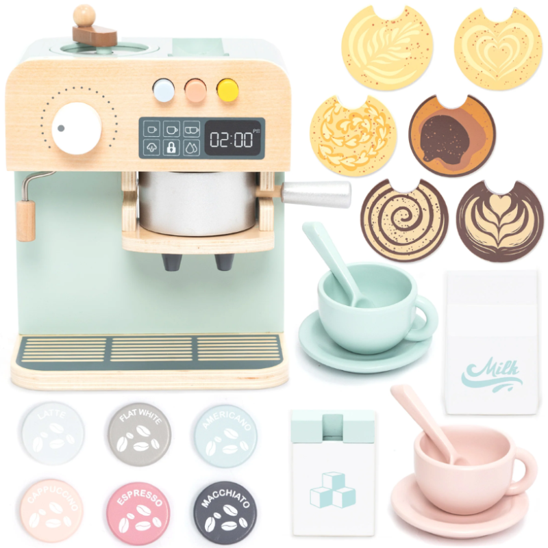 Wooden Coffee Machine for Kids