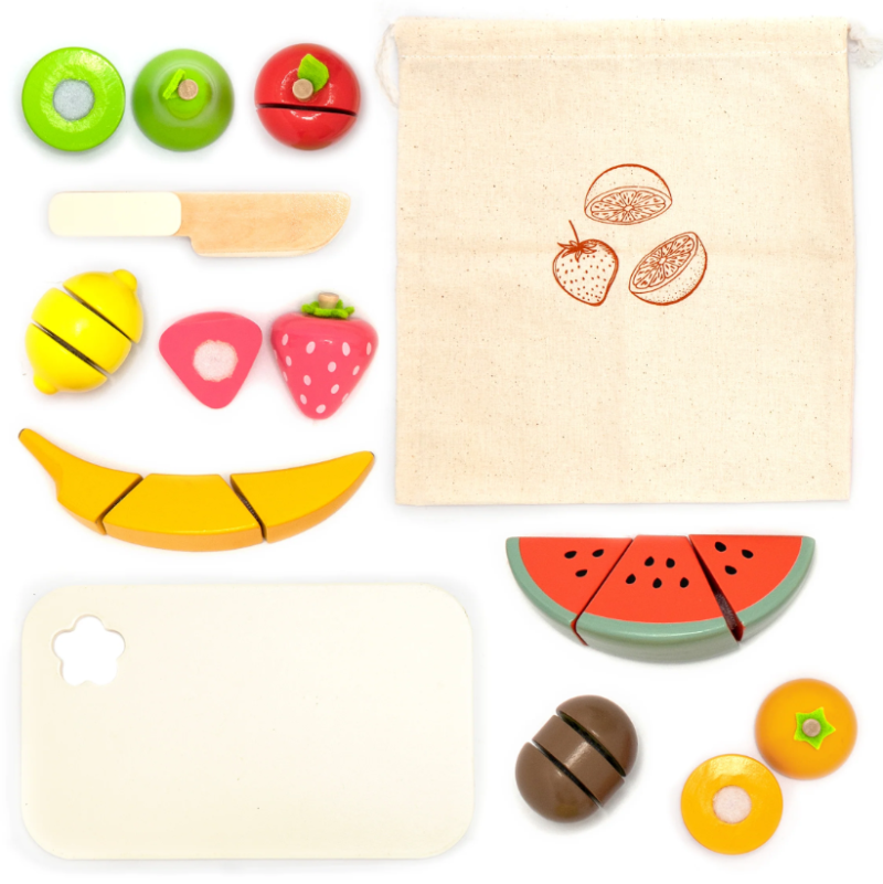Wooden Fruit Cutting Set