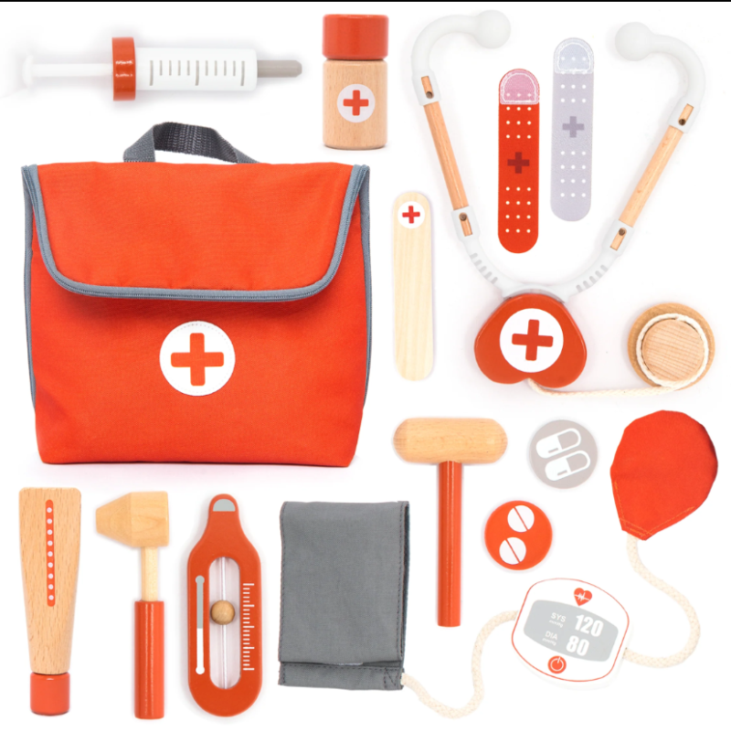 Wooden Doctor Kit for Kids